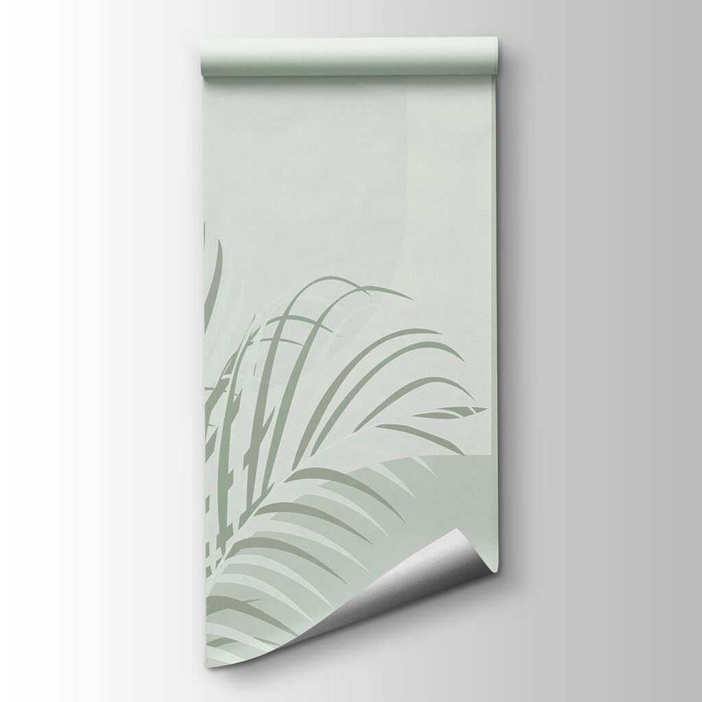 Pálmalevelek lágy geometriával — termékábrázolás