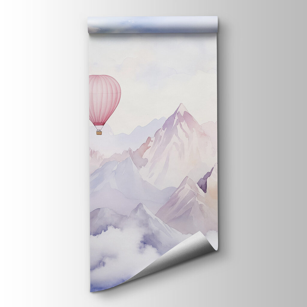 Két hőlégballon lágy felhőkben — termékábrázolás