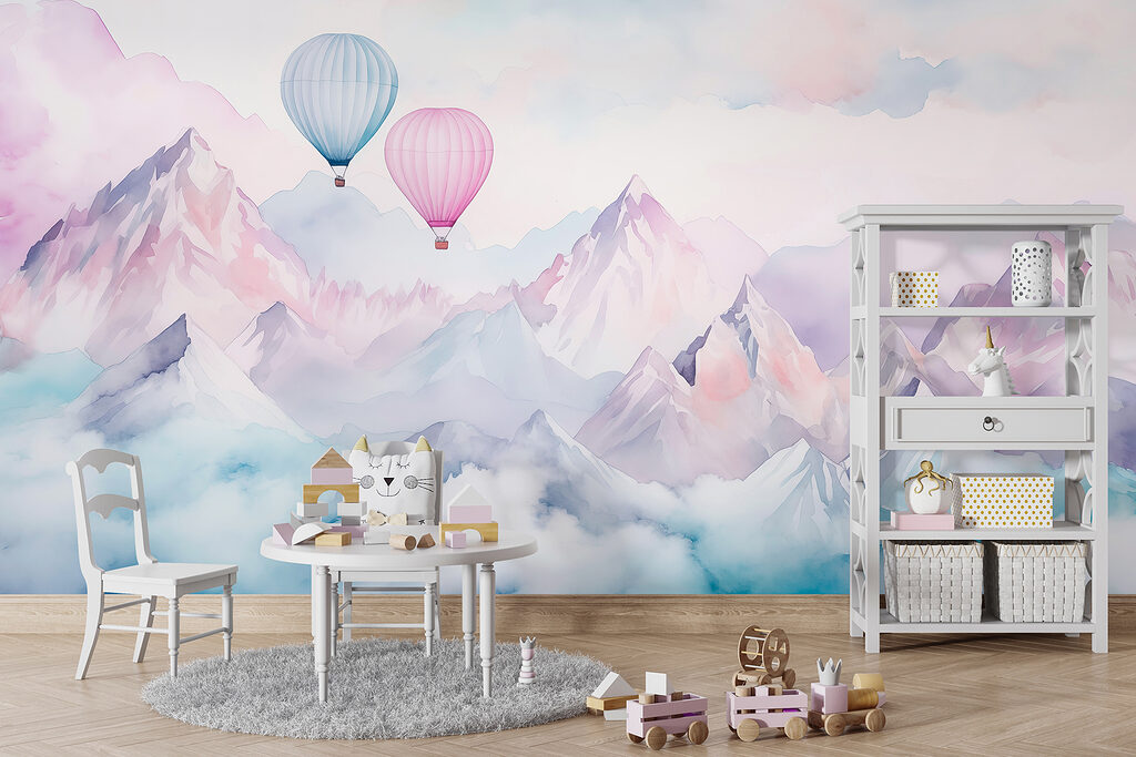 Két hőlégballon lágy felhőkben — lakásbelső 4