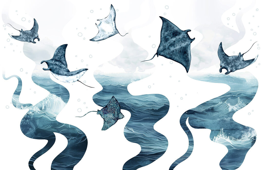 Rájak hullámsávok fölött — teljes motívum