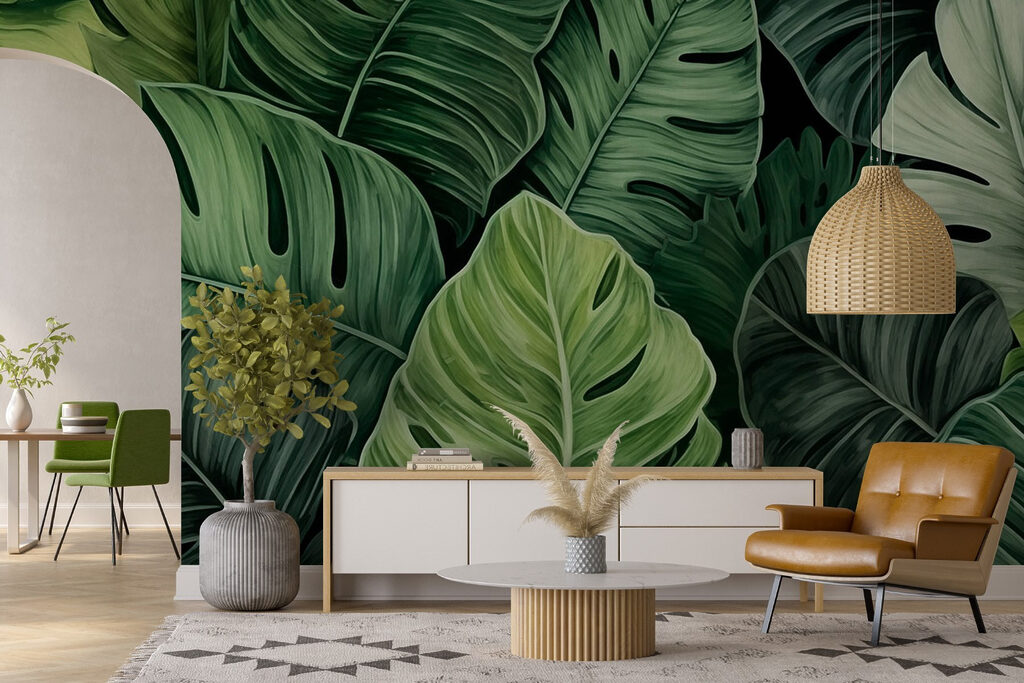 Monstera lombkoronában — lakásbelső 1