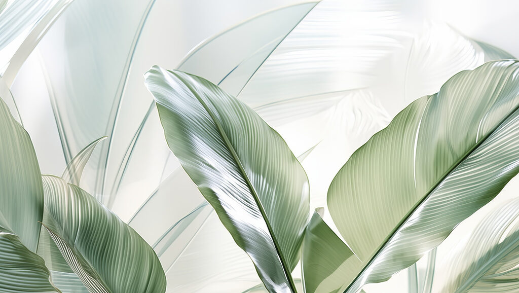 Zöld levelek ellenfényben — teljes motívum