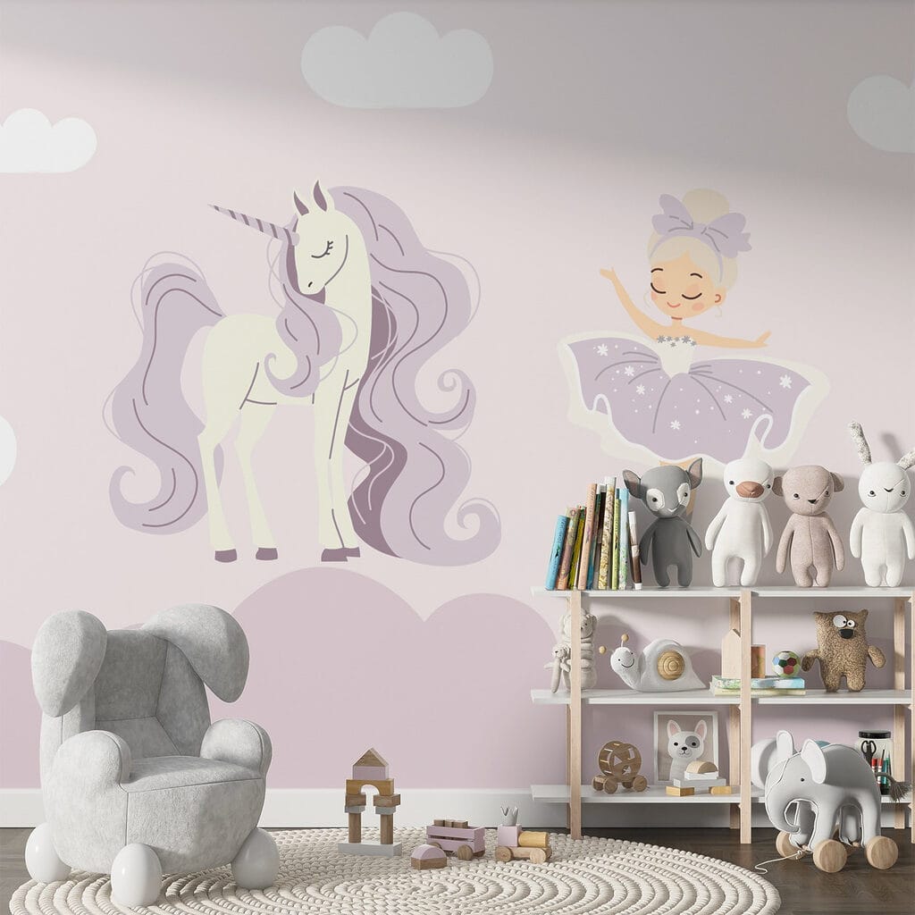 Egyszarvú és táncos egy belső térben