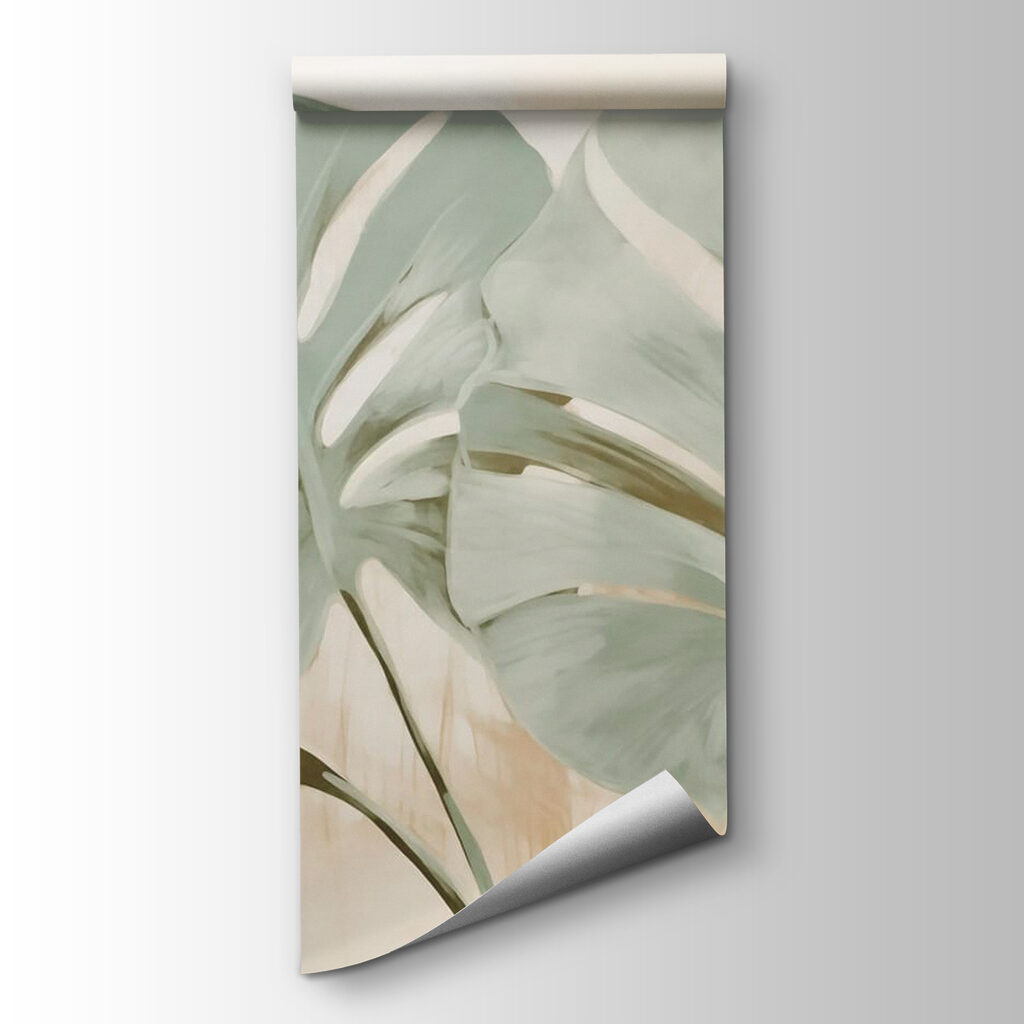 Zöld monstera festékben — termékábrázolás