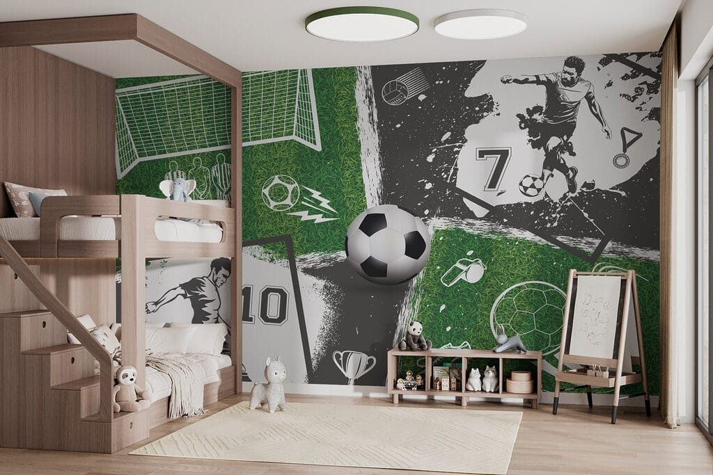 Futball zöldben és feketében — lakásbelső 2