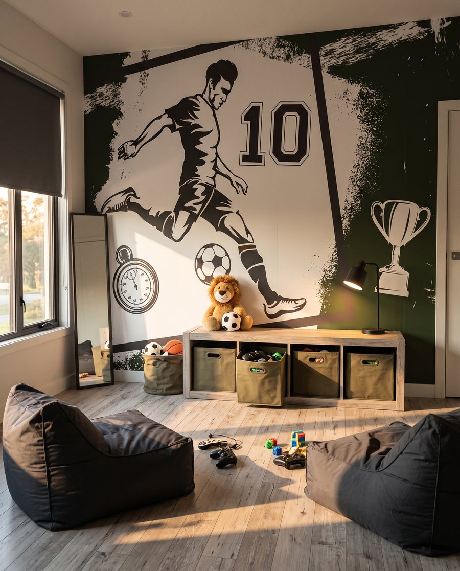 Futballvilág kollázsban — lakásbelső 8