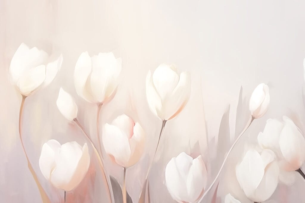 Világos tulipánok rózsaszínen — teljes motívum