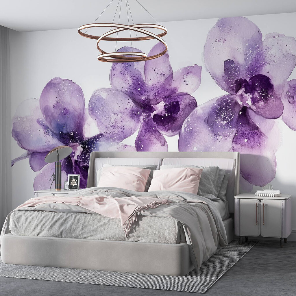Orchideák akvarellben — lakásbelső 2