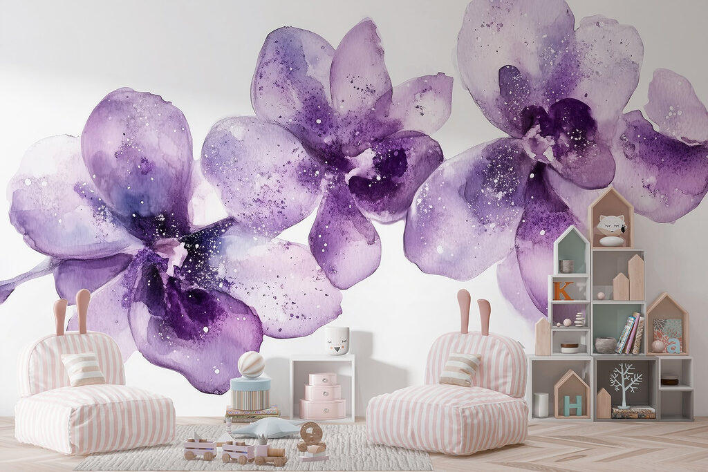 Orchideák akvarellben — lakásbelső 4