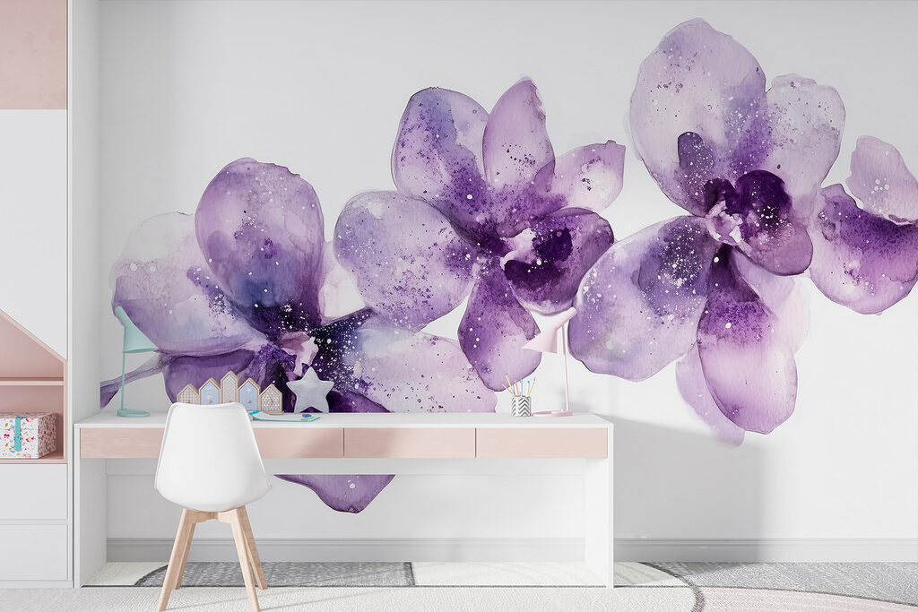 Orchideák akvarellben — lakásbelső 5
