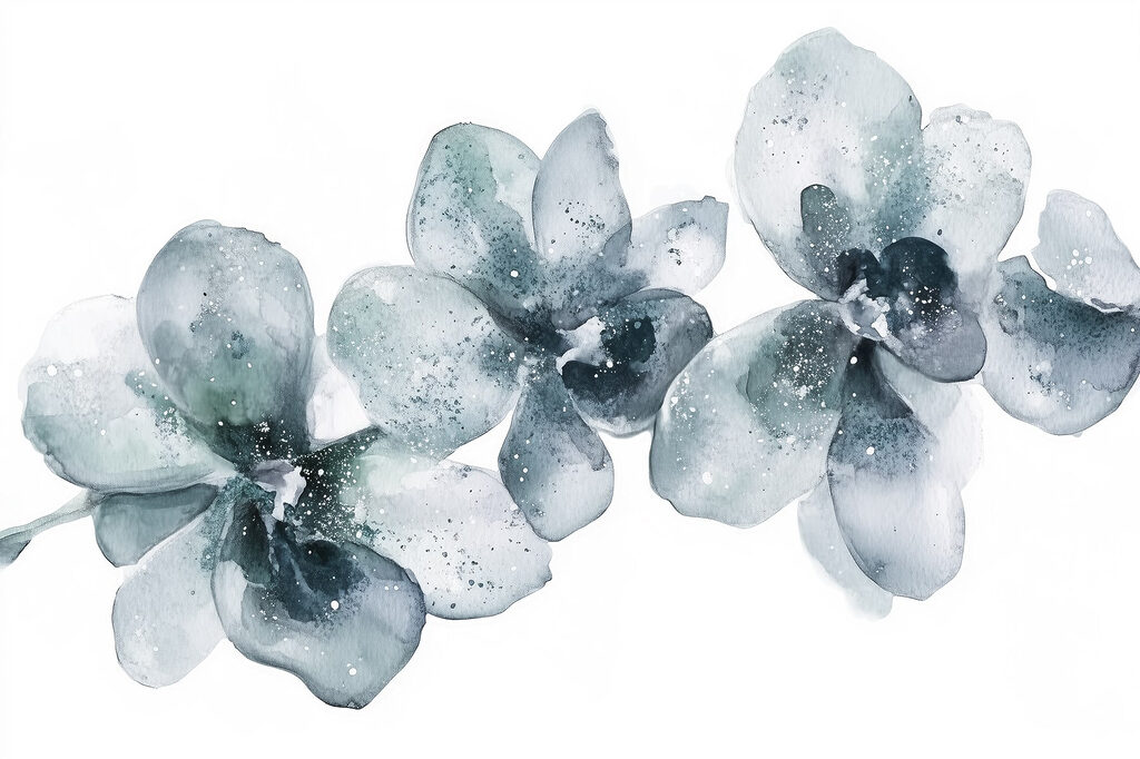 Orchideák akvarellben — teljes motívum
