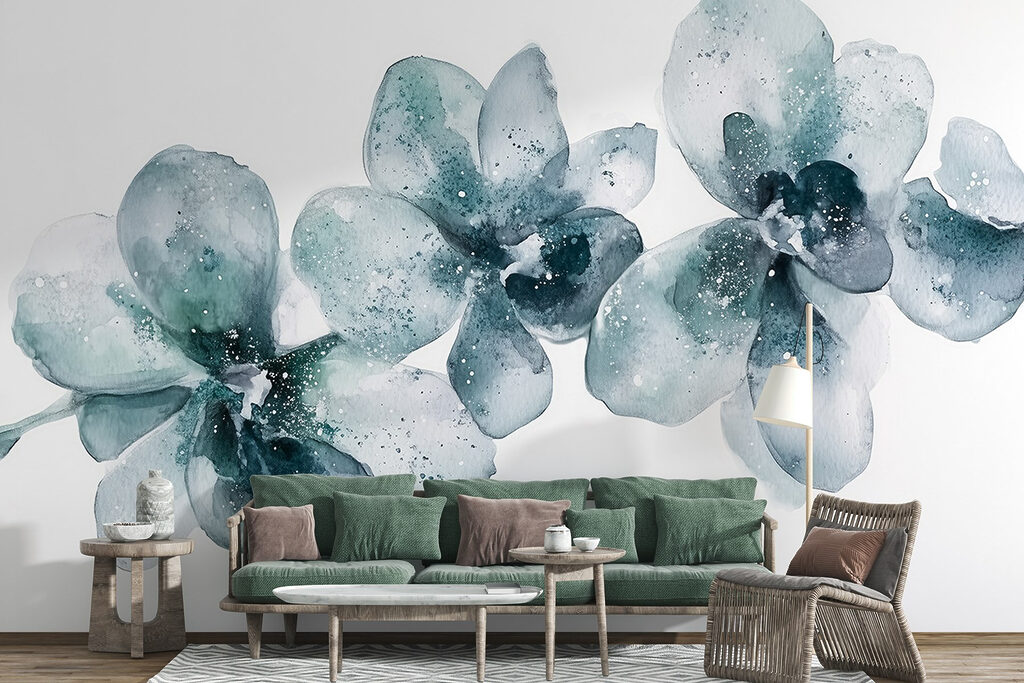 Orchideák akvarellben — lakásbelső 3