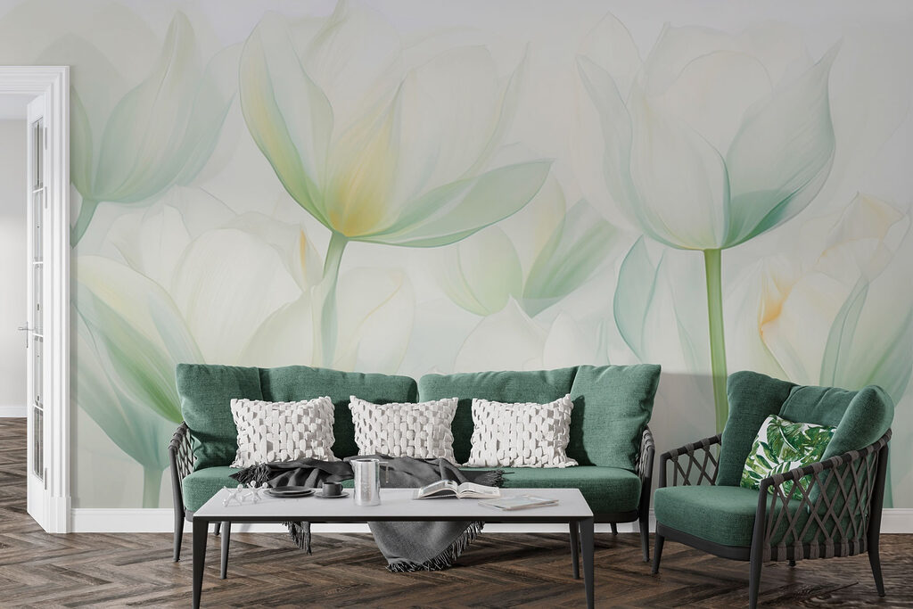 Áttetsző tulipánok — lakásbelső 3