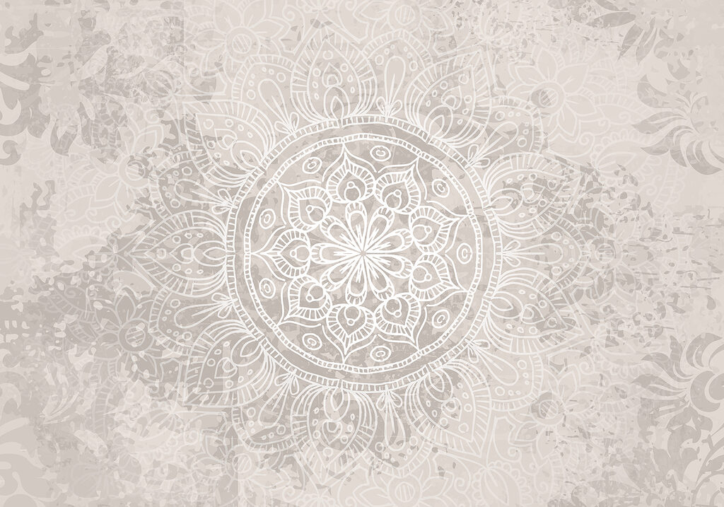 Mandala kopott rózsaszín alapon — teljes motívum