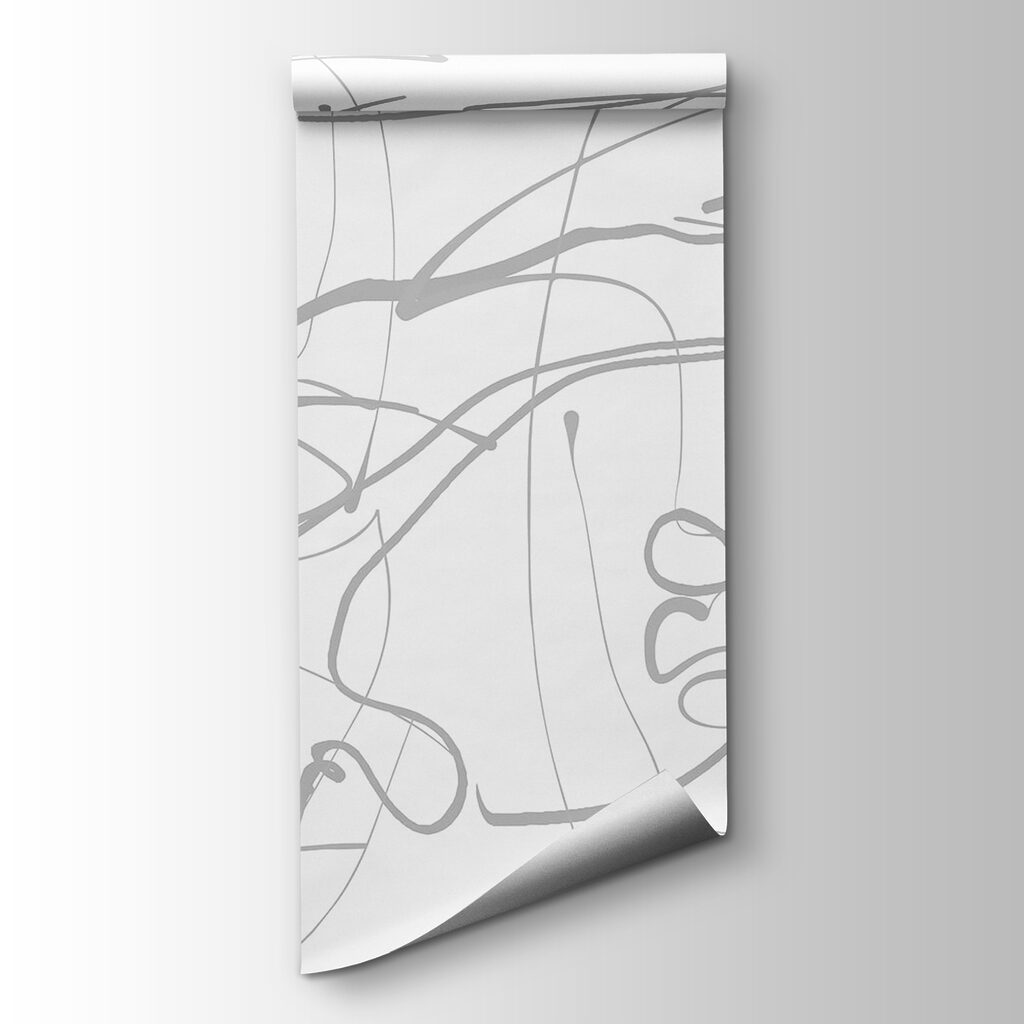 Stilizált arcok vonalakkal — termékábrázolás