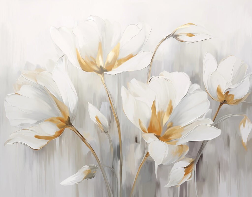 Fehér tulipánok — teljes motívum