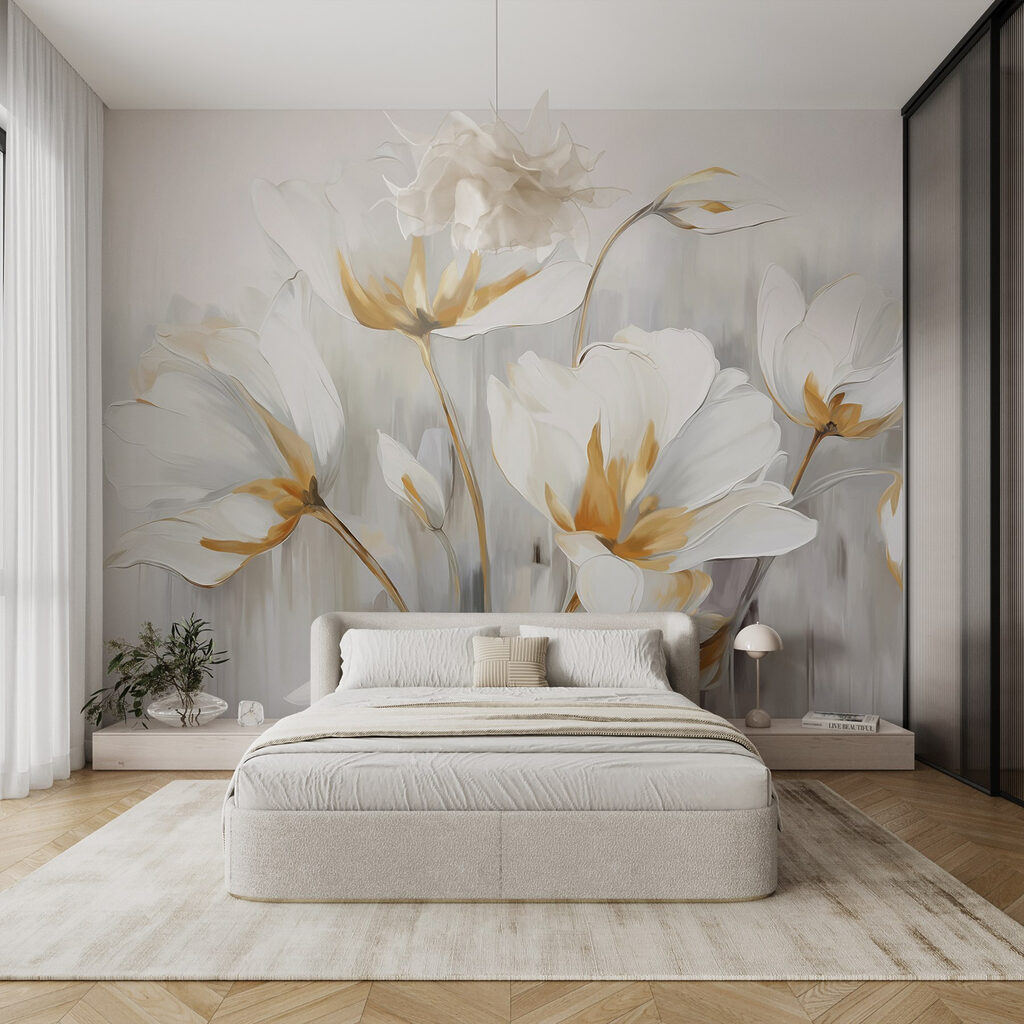 Fehér tulipánok — lakásbelső 3